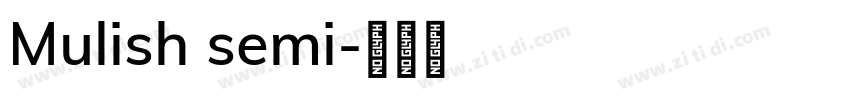 Mulish semi字体转换